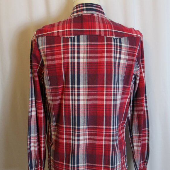 Levi's Modern Fit Button-down Western Plaid Shirt Men's Medium - Picture 5 of 8